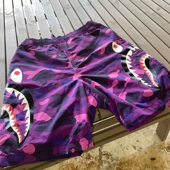 Purple Bape swim shorts
